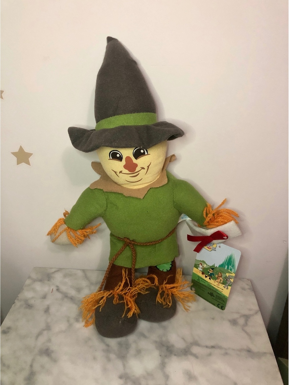 Wizard of Oz Scarecrow Plush 18in Scroll Official Toy Factory 2012 NWT NEW